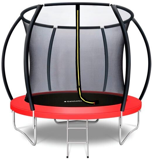 Батут GetActive Jump PRO 10FT с лестницей и внутренней сеткой (красный)