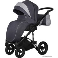 Универсальная коляска Siger Alba (2 в 1, черный/серебристый)