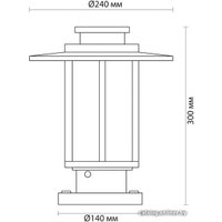 Садовый светильник Odeon Light Mito 4047/1B