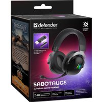 Наушники Defender Sabotauge (черный/серый)
