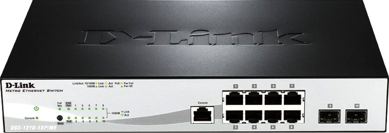 

Управляемый коммутатор 2-го уровня D-Link DGS-1210-10P/ME/A1A