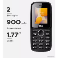 Кнопочный телефон BQ BQ-1800L One (черный)