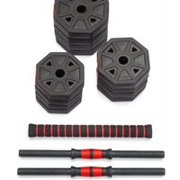 Набор гантелей с грифом для штанги VictoryFit VF-DН200 2x10 кг