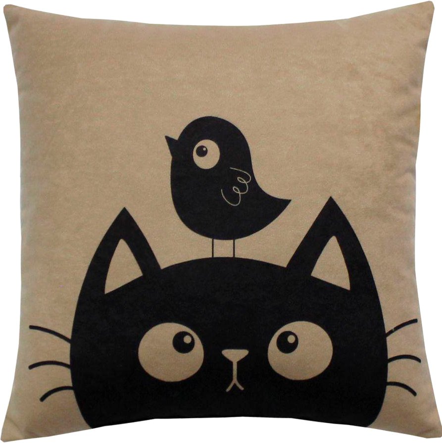 

Декоративная подушка Matex Meow. Bird 62-127 (кофейный/черный)