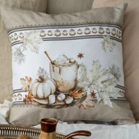 Декоративная подушка Listelle Торонто кайма с чашкой 817701/1