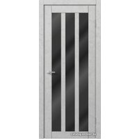 Межкомнатная дверь MDF-Techno Dominika Loft 403 50x200 (бетон белый/лакобель черный)
