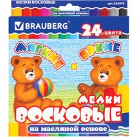 Восковые мелки BRAUBERG 222972 (24 цв)