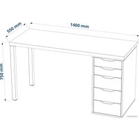 Стол Mebelain Ingar 2/5T (белый)
