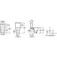 Унитаз напольный Roca The Gap [342477000] (без бачка, без сиденья)