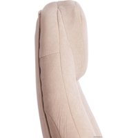 Офисное кресло TetChair Boss Lux (флок, бежевый/бежевый перфорированный)