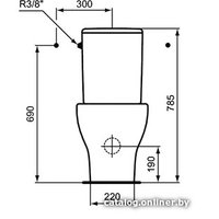 Унитаз напольный Ideal Standard Tesi [T008201] (без бачка, без сиденья)