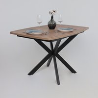 Кухонный стол AksHome Twist (дуб табачный/черный)