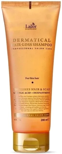 

Шампунь La'dor Dermatical Hair-Loss Shampoo For Thin Hair 200 мл