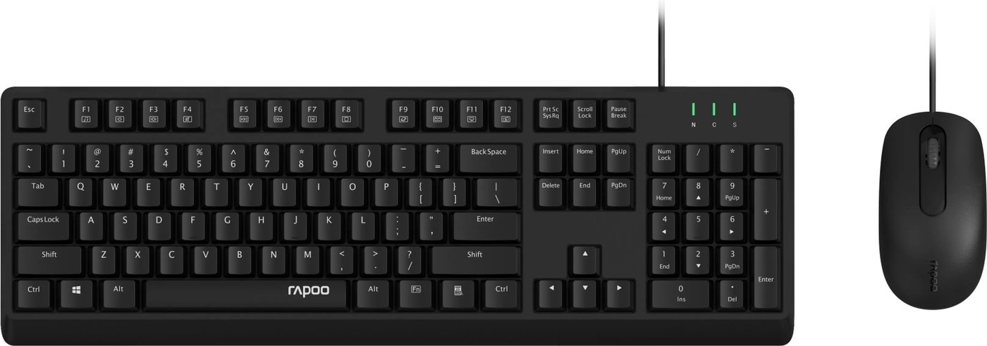 Офисный набор Rapoo NX1500 (черный)