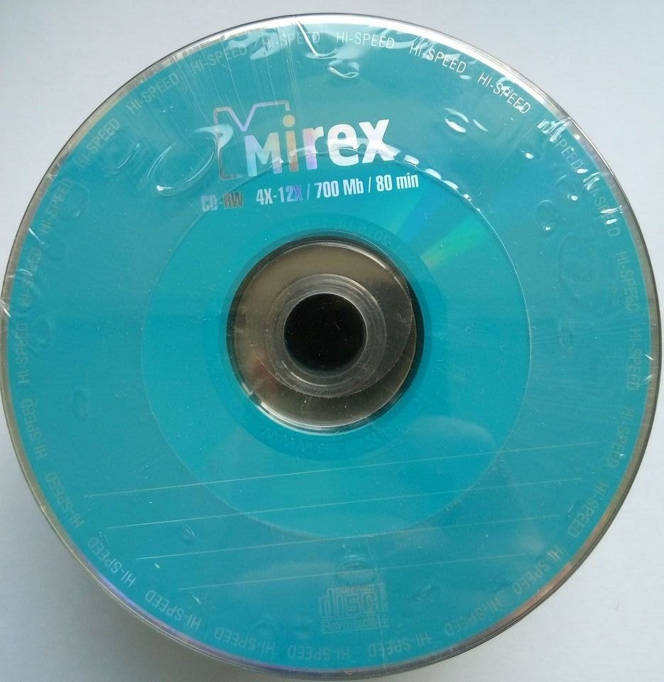 

CD-RW диск Mirex 700Mb 12x UL121002A8T (50 шт.)