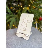 Подставка Lazer_bobr Кролик с хвостиком (белый)