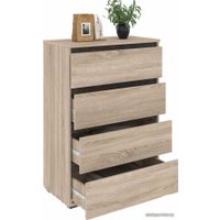 Комод Кортекс-мебель Бари 80 4ш (дуб сонома/дуб сонома/береза)