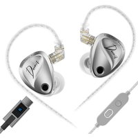 Наушники KZ Acoustics Duonic No Switches USB Type-C (с микрофоном, серебристый)