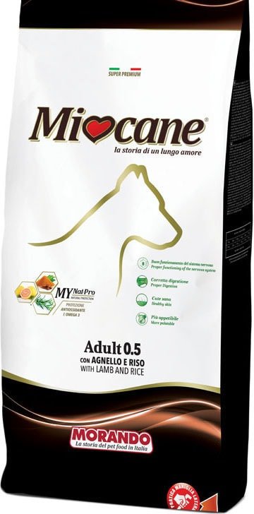 

Сухой корм для собак Miocane Adult 0.5 с ягненком и рисом 20 кг