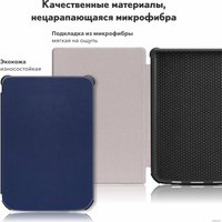 Обложка для электронной книги JFK для PocketBook Touch HD 3/617/616/627/632/633/628/606/Colour/Touch Lux 4/Lux 3/Lux 5/Basic Lux 2/Basic 4 (темно-синий)