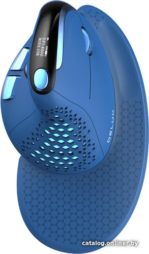 Вертикальная мышь Delux Seeker M618XSD (синий)