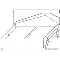 Кровать КМК Мебель Скандинавия 140 0905.36 (бетон светлый/дуб наварра)