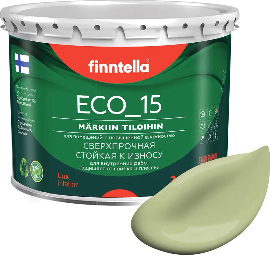 

Краска Finntella Eco 15 Vihrea Tee F-10-1-3-FL033 2.7 л (пастельно-зеленый)