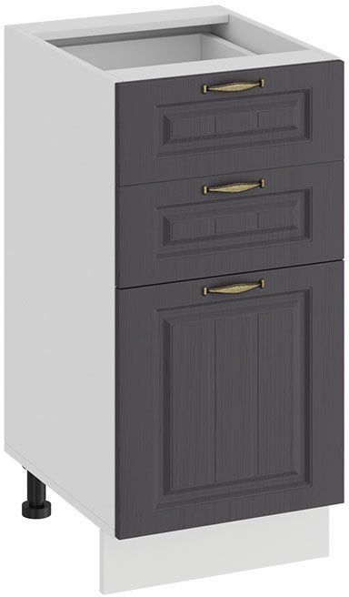 

Шкаф напольный Трия Лина 1Н4Я3 (белый/графит)