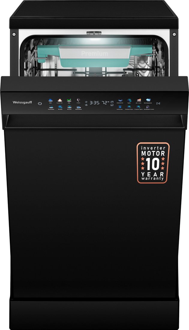 

Отдельностоящая посудомоечная машина Weissgauff DW 4539 Inverter Touch AutoOpen Black