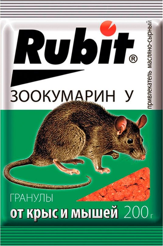 

Гранулы от вредителей Rubit Зоокумарин+ 200г (сыр)