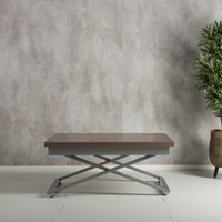 Стол-трансформер Levmar Apollo D69/S59 (дуб шамони темный/серебро опоры)