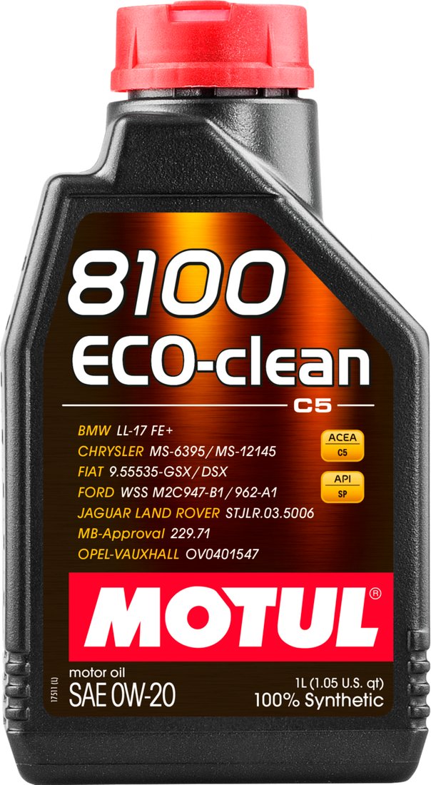 

Моторное масло Motul 8100 Eco-clean 0W-20 1л