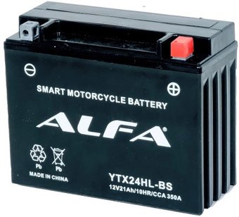 Мотоциклетный аккумулятор ALFA YTX24HL-BS (21 А·ч)