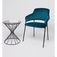 Стул с подлокотниками Алвест AV 448 (изумрудный бархат/черный)