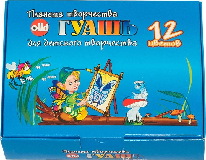 

Гуашь ОЛКИ АРТ Планета творчества 1448 (12 цв.х17 мл, ассорти)