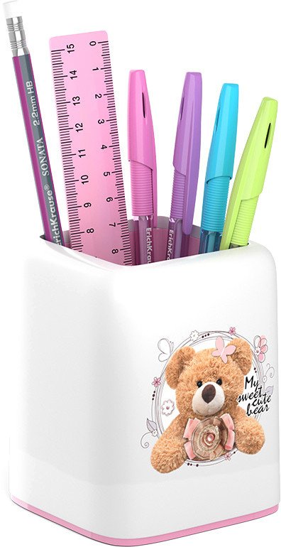 

Настольный набор Erich Krause Forte Teddy Bear 55736 белый/розовый (6 предм)