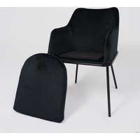 Стул с подлокотниками Алвест AV 318 (черный бархат H-75/черный)
