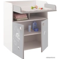 Детский комод Polini Kids French 1270, Amis (белый/серый)