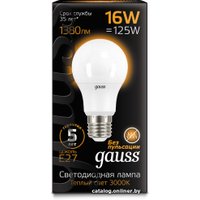 Светодиодная лампочка Gauss LED A60 E27 16 Вт 3000 К 102502116