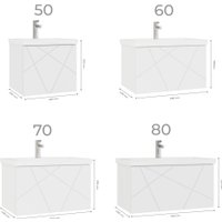  Vigo Тумба под умывальник Geometry 500-0-1 Como навесная
