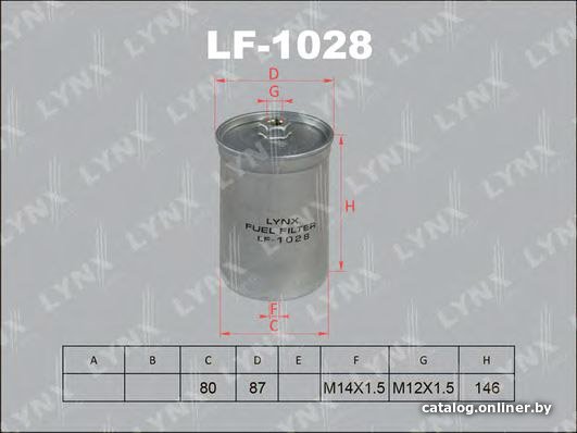 Топливный фильтр LynxAuto LF1028