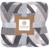 Плед АртПостель Клетка 15-2/6 (150x200, серый/черный)