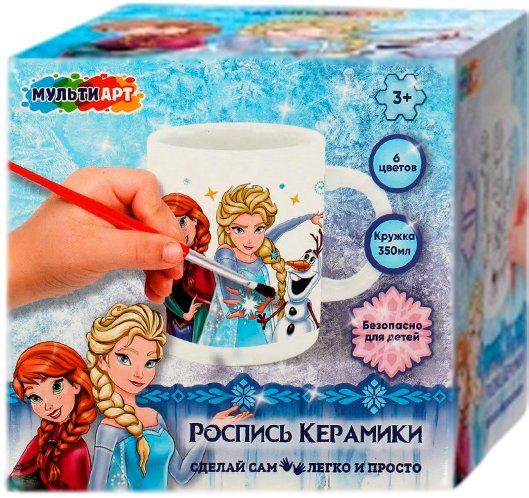 

Набор для рисования MultiArt Кружка для росписи Снежная принцесса MUG-FR