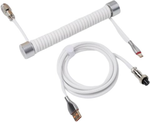 Кабель Gravastar Coiled Aviator USB Cable (белый)