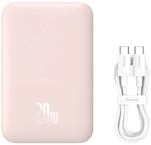 

Внешний аккумулятор Baseus Magnetic Mini Wireless Fast Charge Power Bank 10000mAh 20W (розовый)