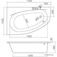 Ванна Roth Isabella Neo 170x110 (левая) [9700000]