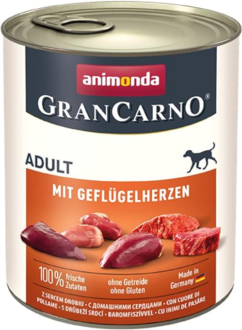 

Консервированный корм для собак Animonda GranCarno Сердце домашней птицы 800 г