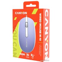 Мышь Canyon M-10 (сиреневый/белый)