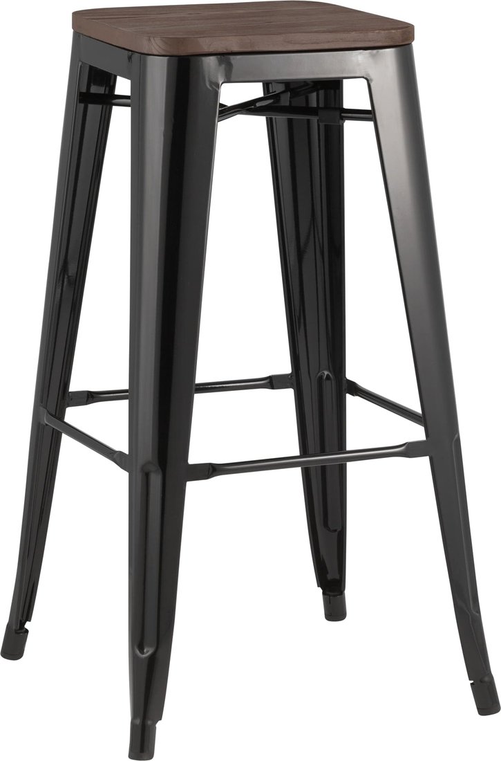 

Табурет Stool Group TOLIX WOOD барный (черный) глянцевый