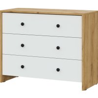 Комод Mio Tesoro Дольче 3 ящика (дуб золотистый/белый)